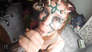 Becky Whyte as Acolyte Cosplay Zabrak Seductress gets Face-Fucked in POV