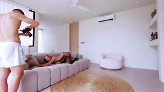 Alanna Pow & Nicky Ferres get rough after shoot - POV action