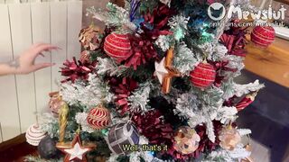 MewSlut Naughty Petite Slender Christmas Creampie POV Sex