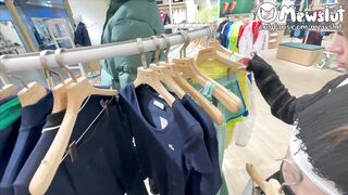 MewSlut Naughty Petite Latina Public Bathroom Blowjob POV