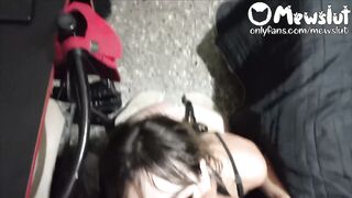 MewSlut Naughty Petite Latina Public Park Deep Throat POV