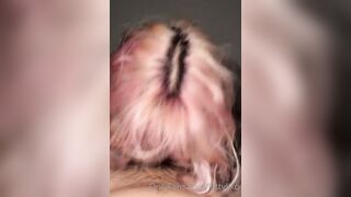 Kitty Lixo Asian Pink Hair BDSM Blowjob and Facial