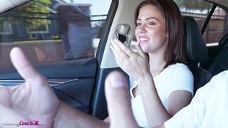 Busty Ellie Nova Fucks in the Car and on the Sofa